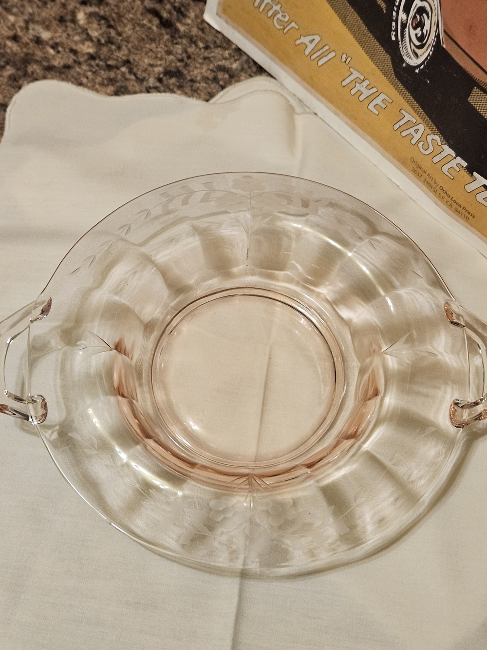 Vintage Pink Depression Glass - L.E. Smith Glass "Mount Pleasant" 1920s-34
